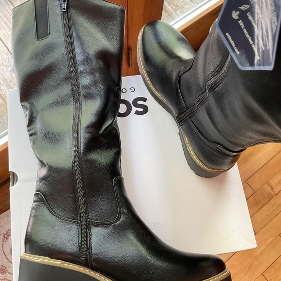 Tall black boots Ortholite Eco | Style: Addie | Color: Black - Picture 9 of 12